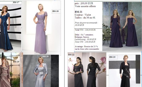 Catalogue Robe de la M�re de la Mari�e