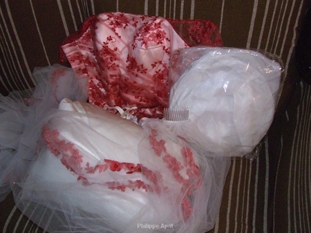 Robe de Mari�e Ivoire et Rouge 2013