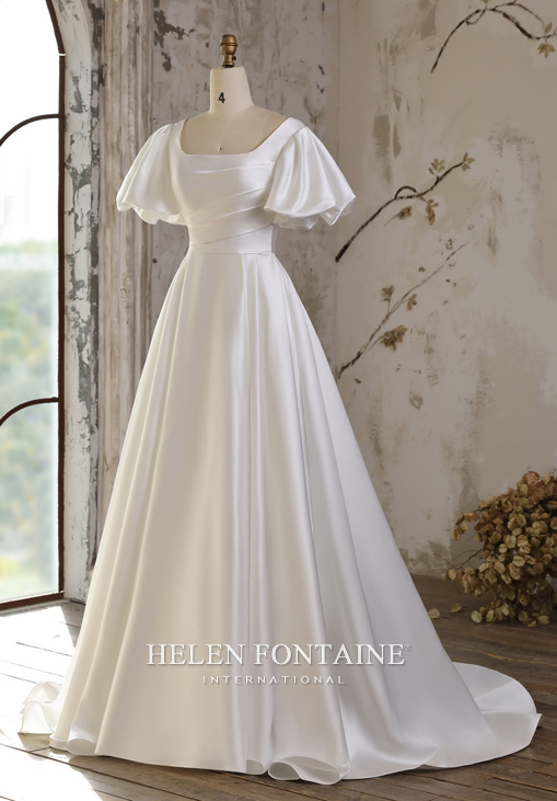 Robe de Mariee a manches 2026 ivoire