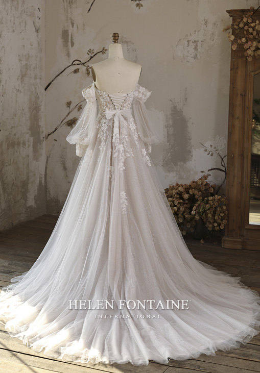 Robe de Mariee Manches Longues en Dentelles et Tulle 2026 Creation