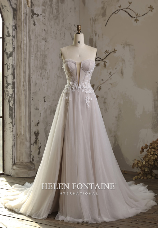 Robe de Mariee Tulle 2026 Couleur Ivoire Lacets au Dos Philippe Apat
