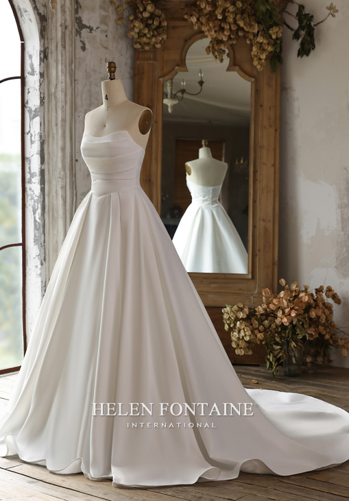 Robe de Mariee en Satin Cardin 2026 Ivoire Philippe Apat